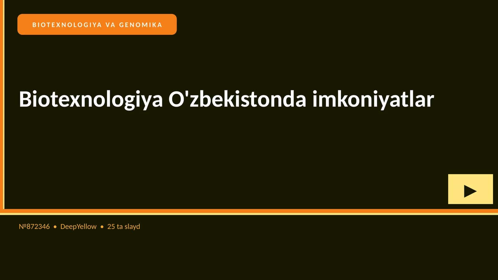 BIOTEXNOLOGIYA VA GENOMIKA 1