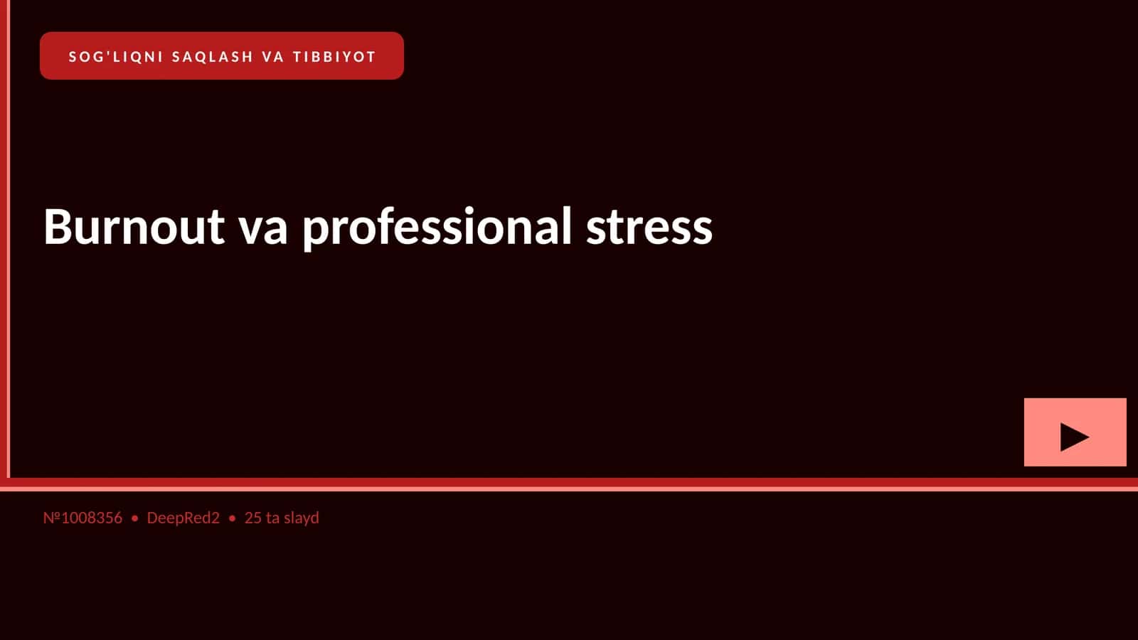 Burnout va professional stress 1