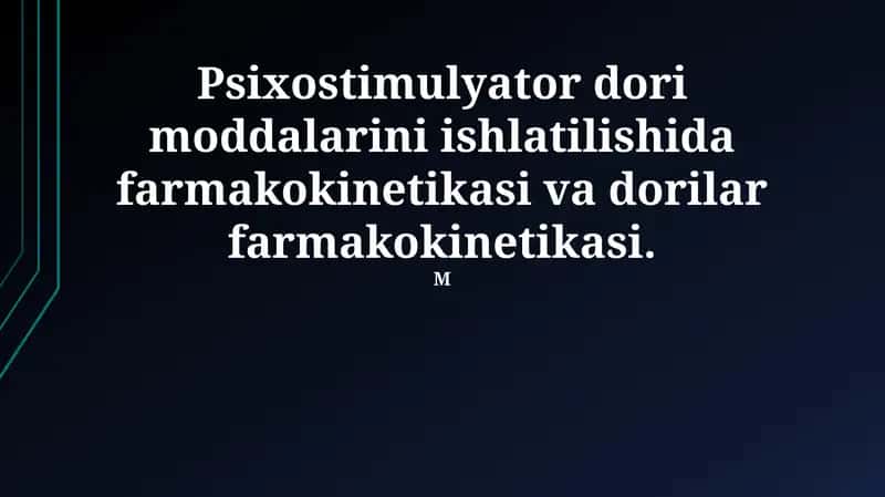 Psixostimulyatorlar 1