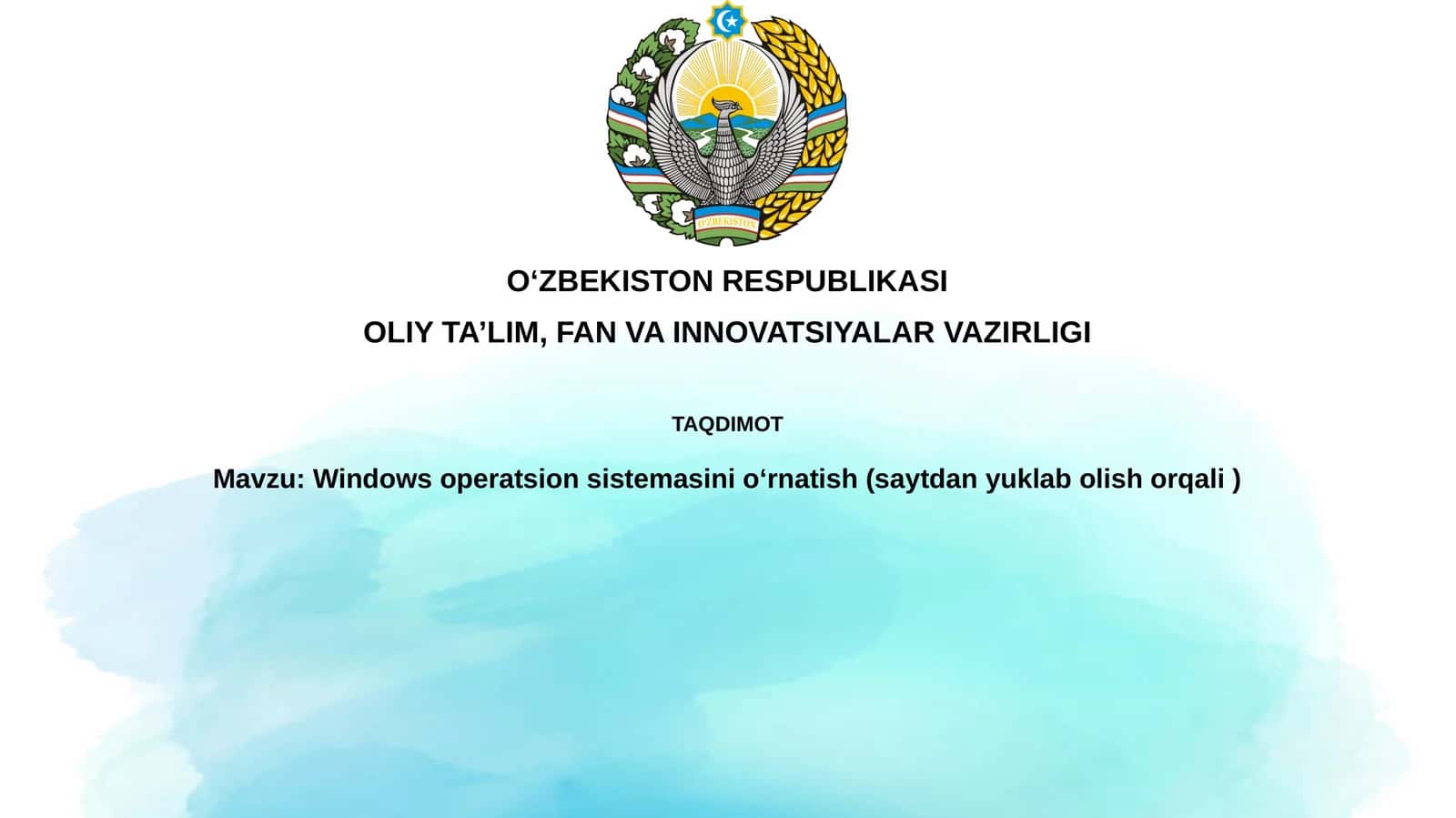 Windows operatsion tizimi 1