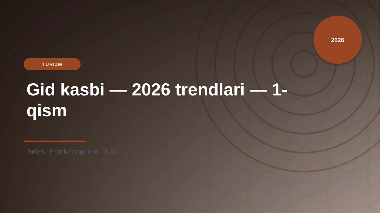 Gid kasbi — 2026 trendlari — 1-qism 1