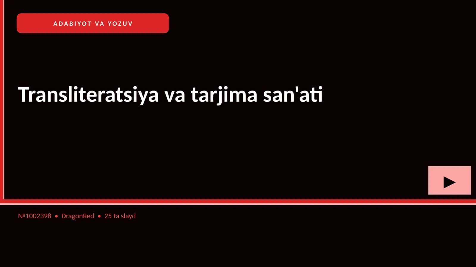 Transliteratsiya va tarjima san'ati 1