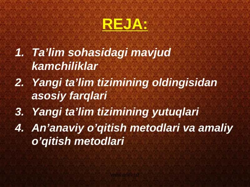 Ta’lim sohasidagi mavjud kamchiliklar 1