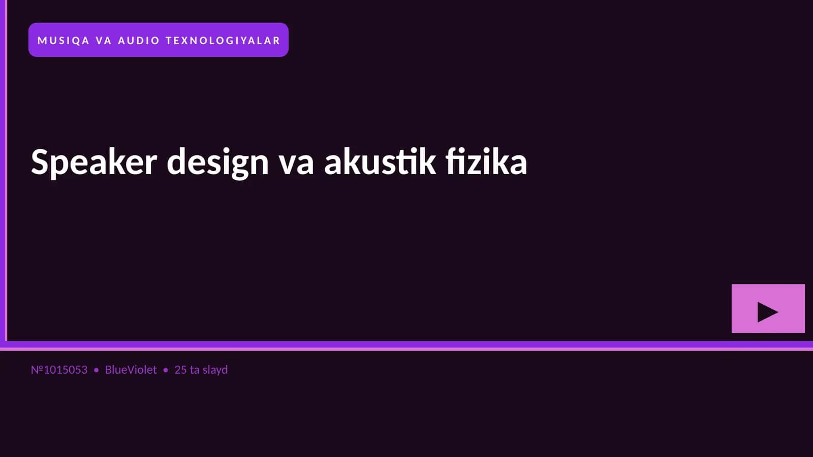 Speaker design va akustik fizika 1