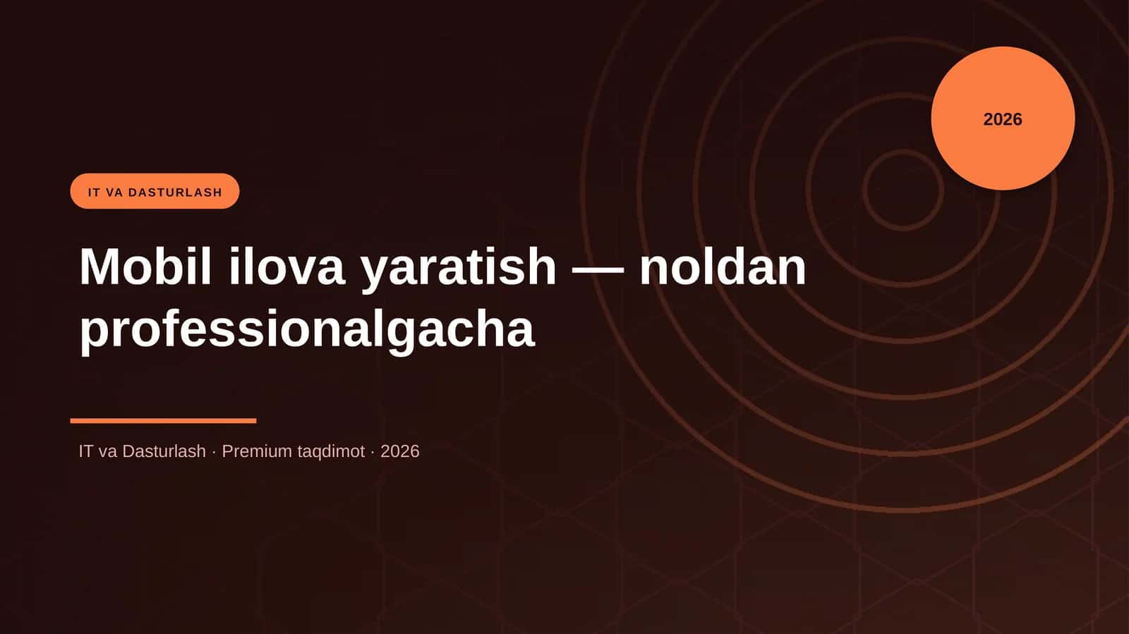 Mobil ilova yaratish — noldan professionalgacha 1