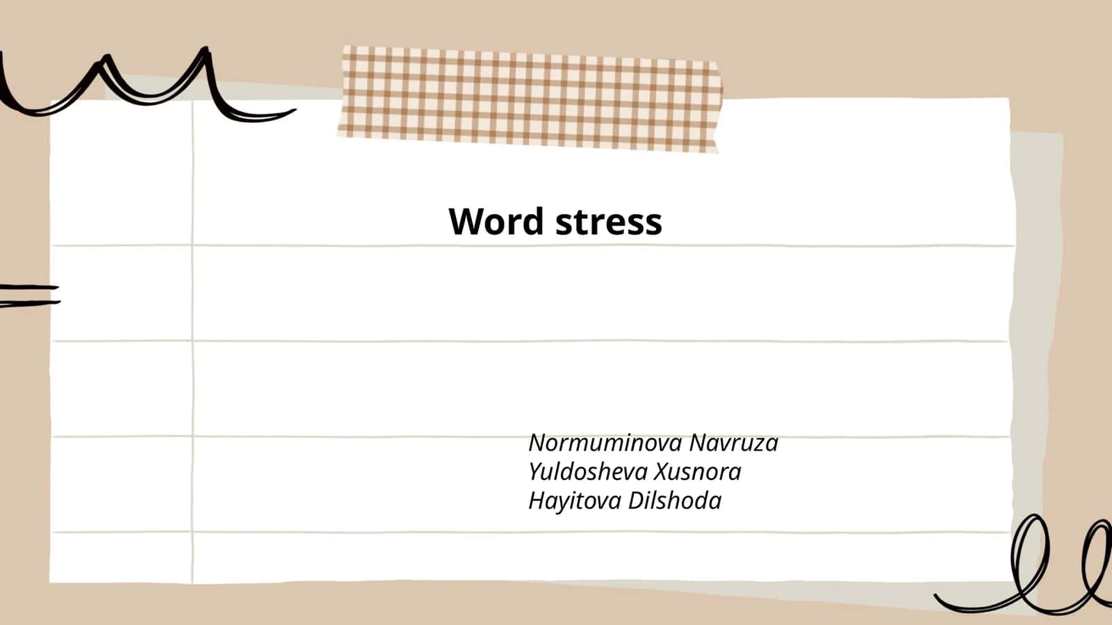 Word stress 1