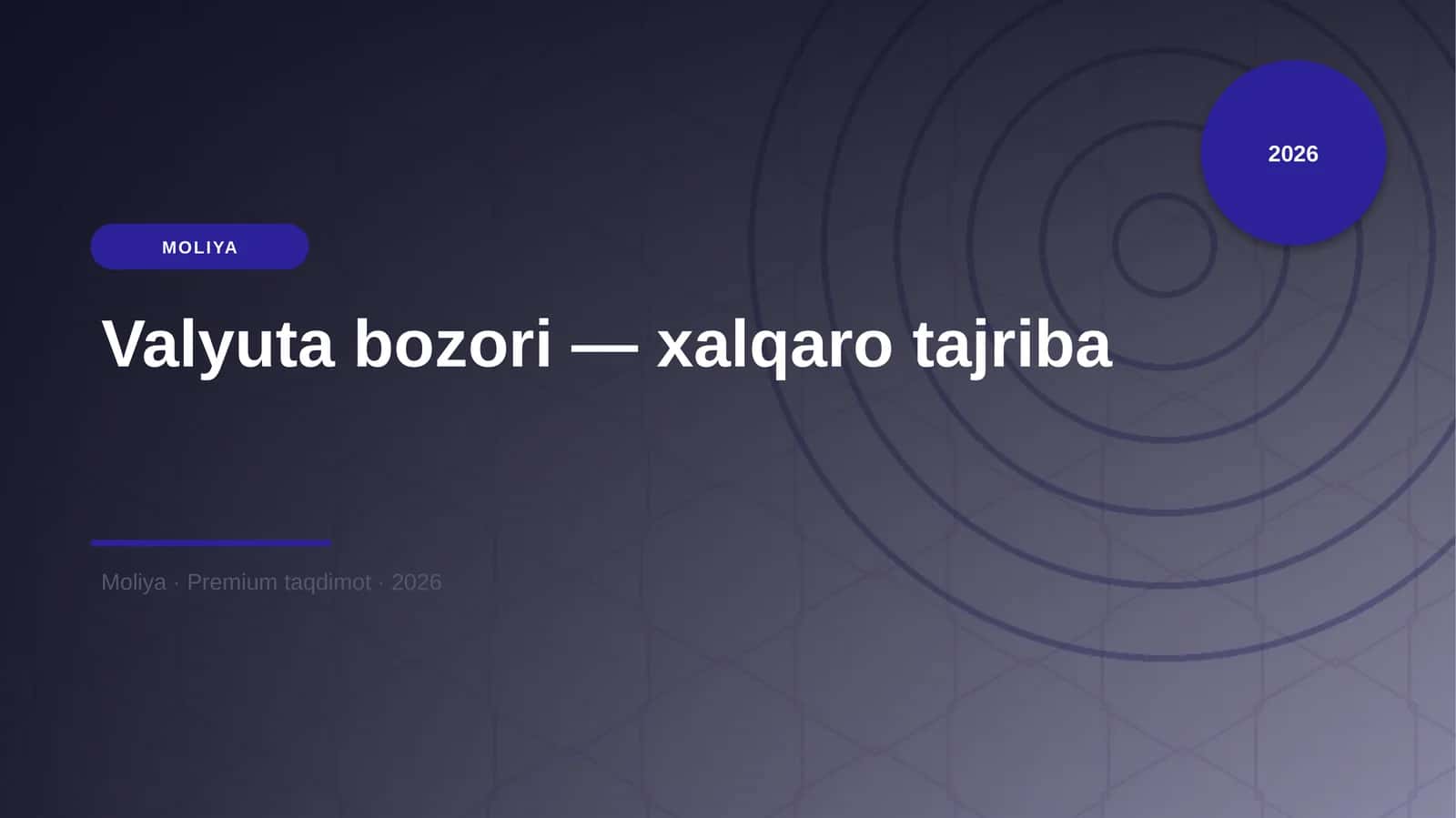 Valyuta bozori - xalqaro tajriba 1