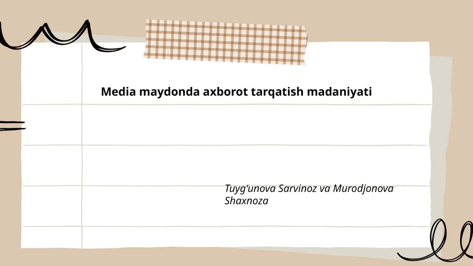 Media maydonda axborot tarqatish madaniyati 1