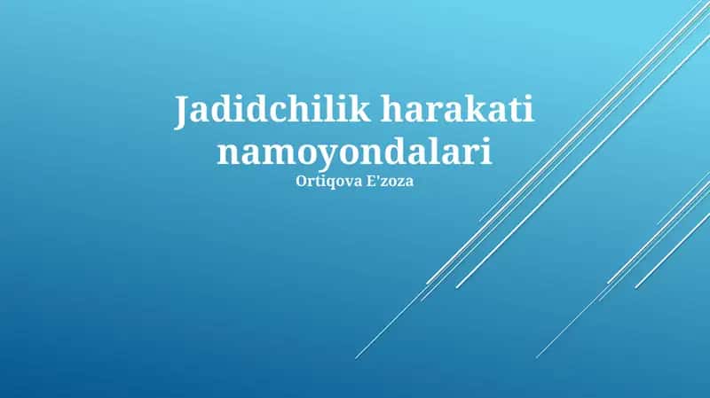 Jadidchilik harakati namoyondalari 1