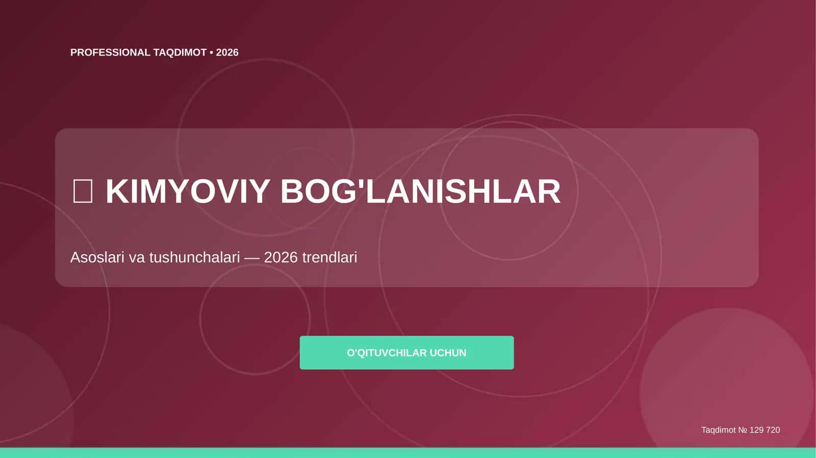 KIMYOVIY BOG'LANISHLAR 1