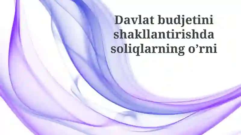 Soliqlar va Davlat Byudjeti: Asosiy Tushunchalar va Bog'liqlik