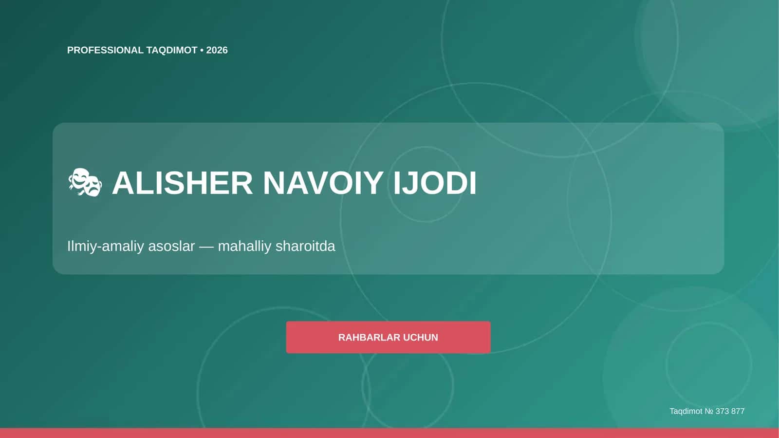 ALISHER NAVOIY IJODI 1