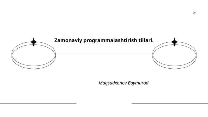 Zamonaviy dasturlash tillari 1