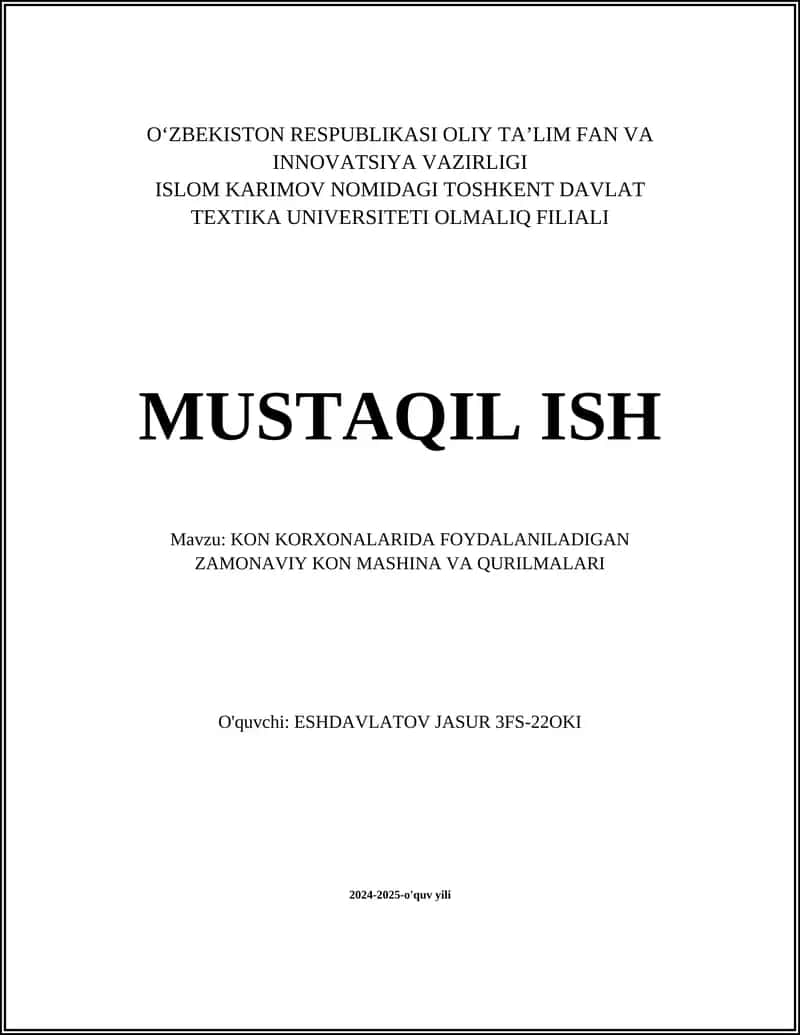 Kon qazish mashinalari 1