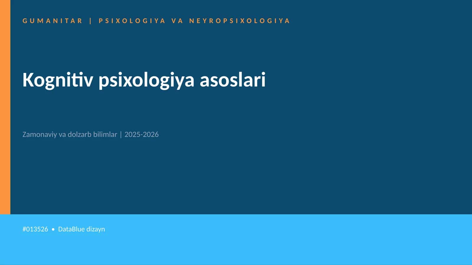 Kognitiv psixologiya asoslari 1
