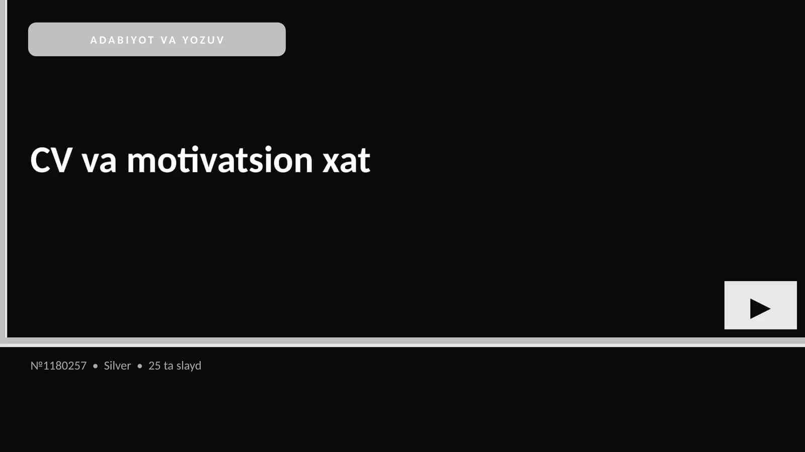 CV va motivatsion xat 1