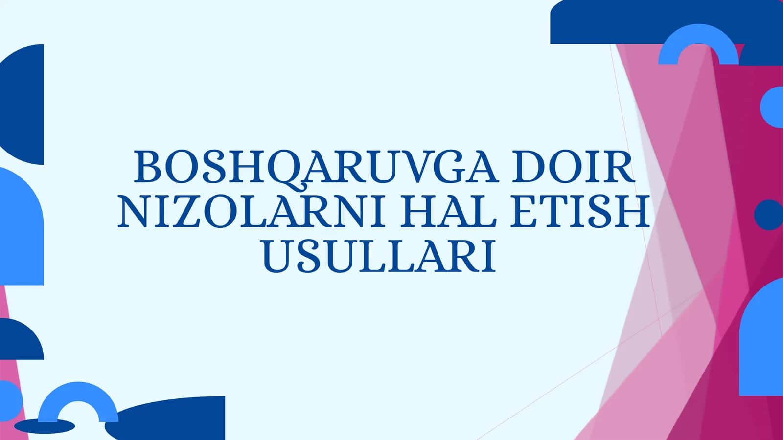 NIZO USULLARI 1