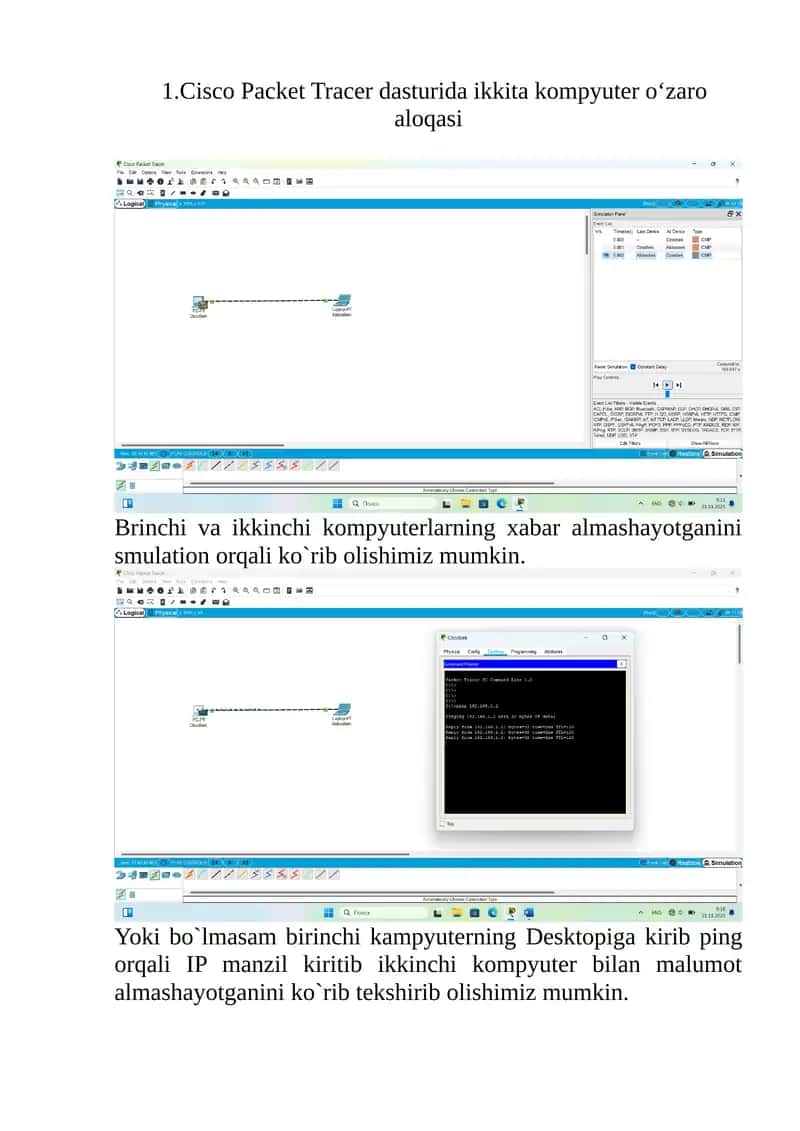 Cisco Packet Tracer 1