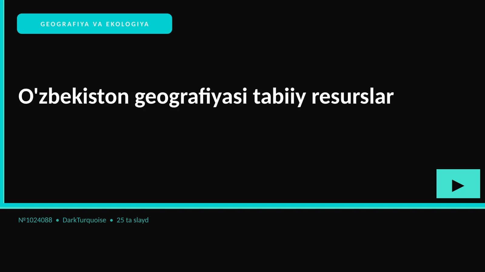 GEOGRAFIYA VA EKOLOGIYA 1