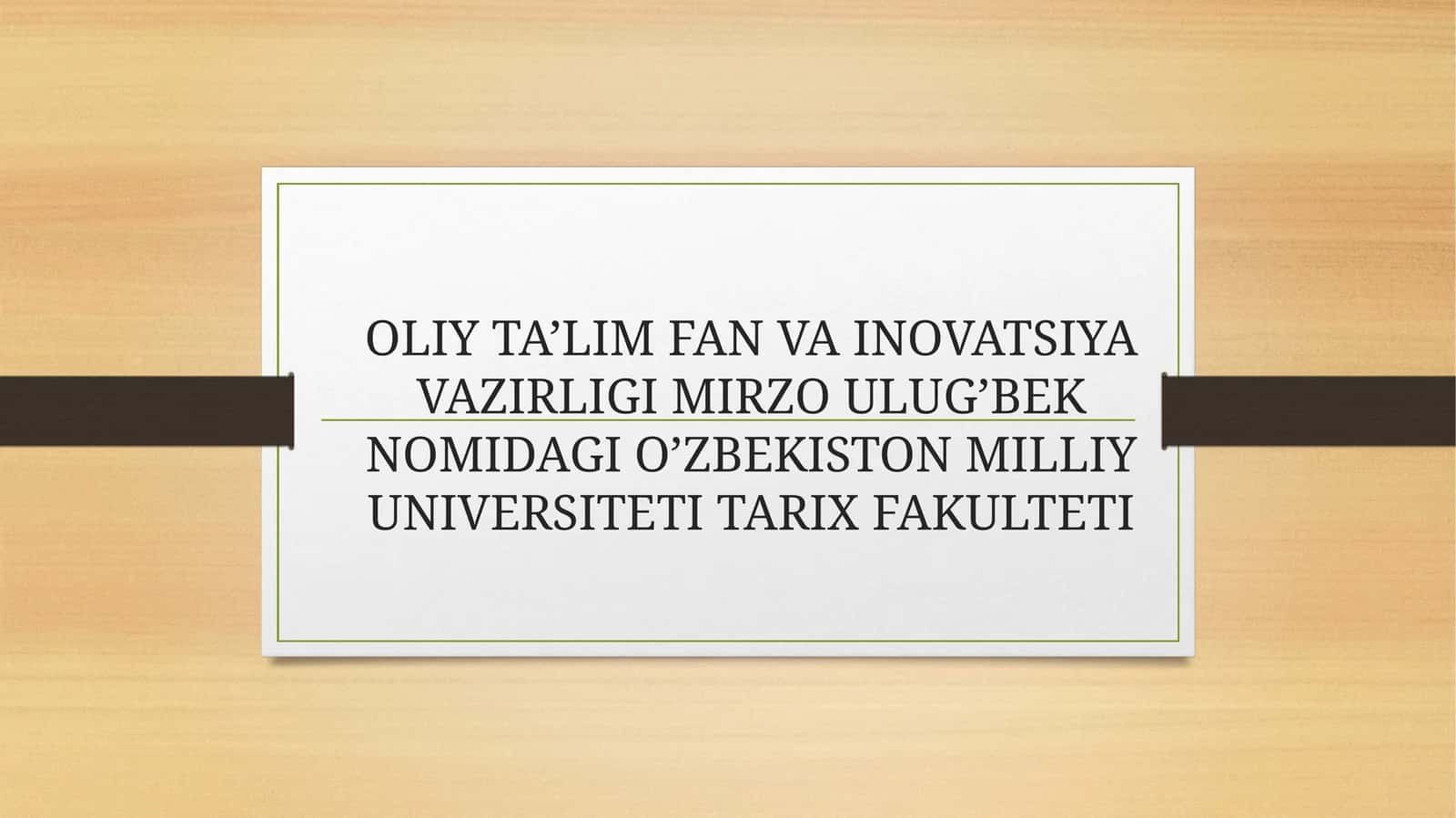 TARIX TA’LIMIDA ELEKTRON TAQDIMOT AHAMIYATI 1