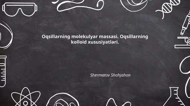 Oqsillarning molekulyar massasi 1