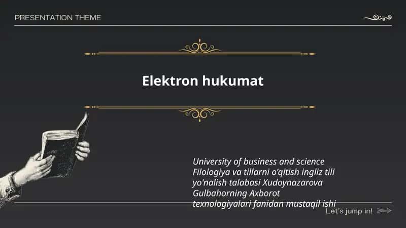 Elektron hukumat 1