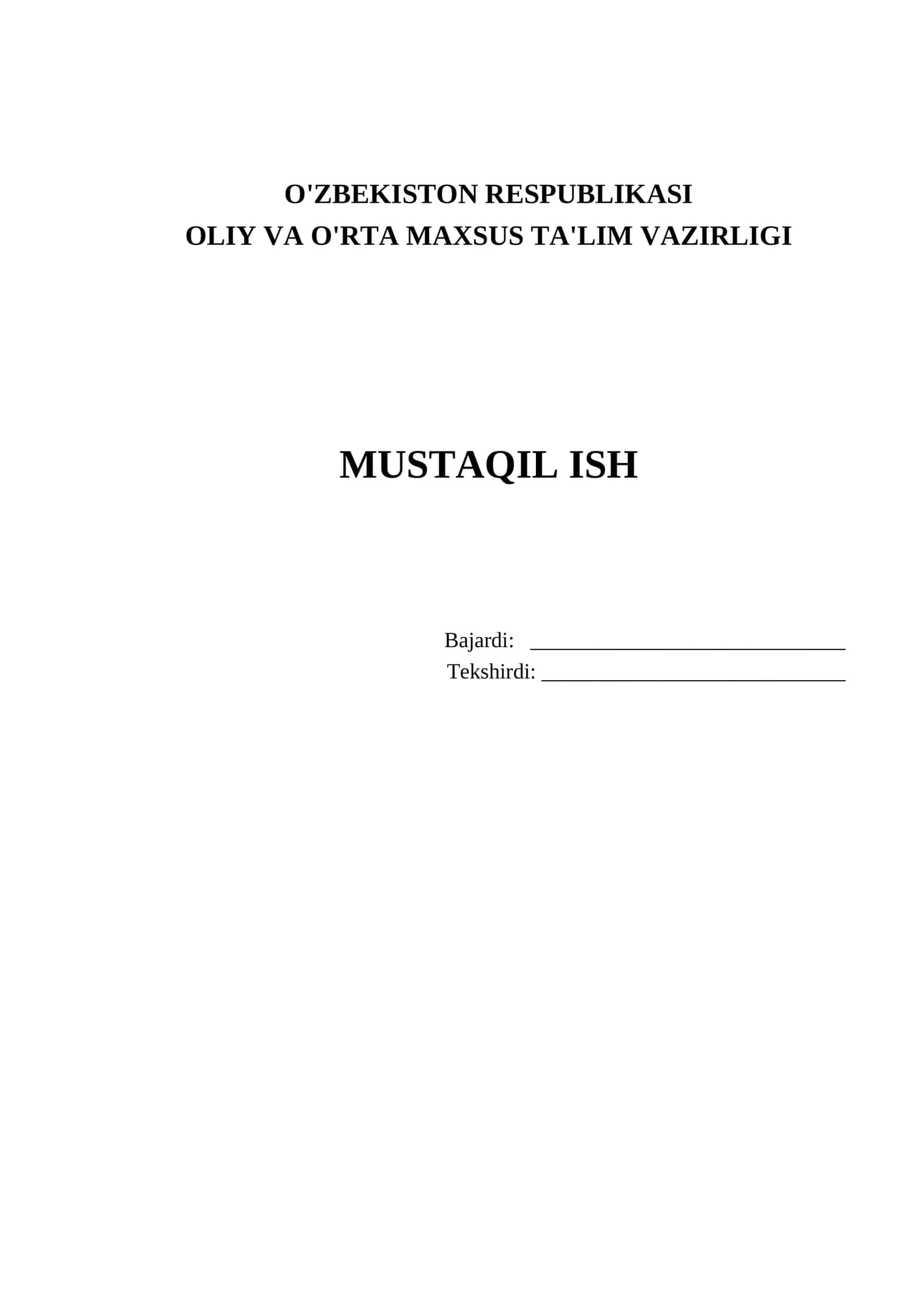Avtomatik boshqaruv tizimlari 1