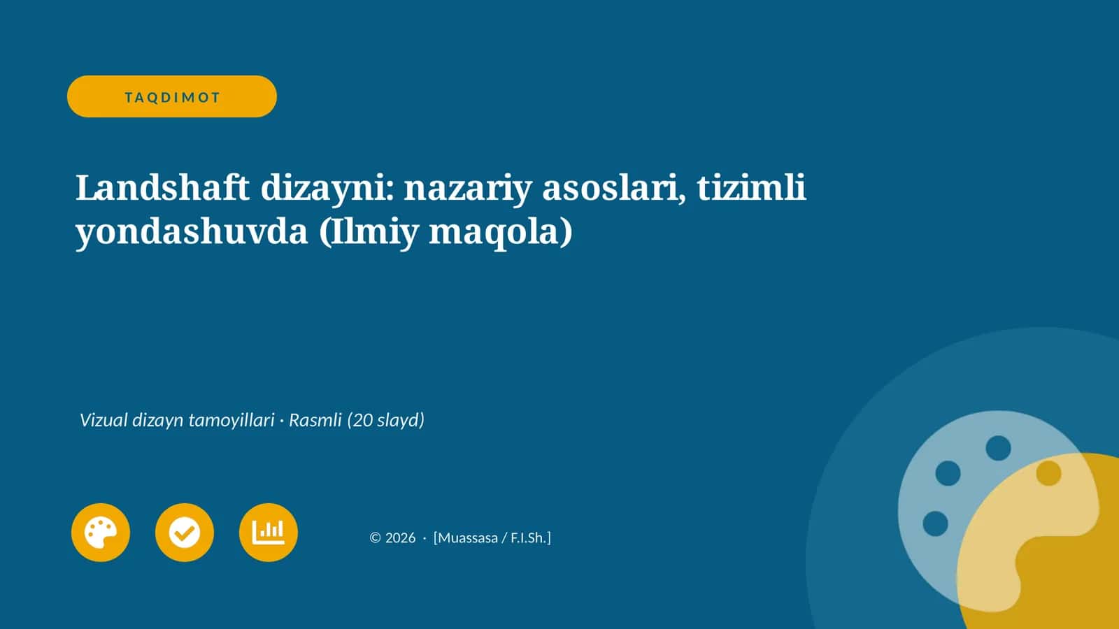 Landshaft dizayni: nazariy asoslari, tizimli yondashuvda 1
