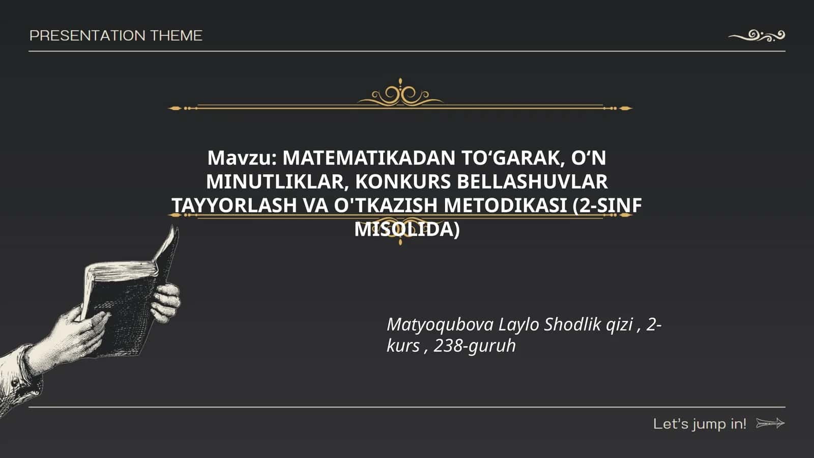 MATEMATIKADAN TO‘GARAK, O‘N MINUTLIKLAR, KONKURS BELLASHUVLAR TAYYORLASH VA O'TKAZISH METODIKASI (2-SINF MISOLIDA) 1
