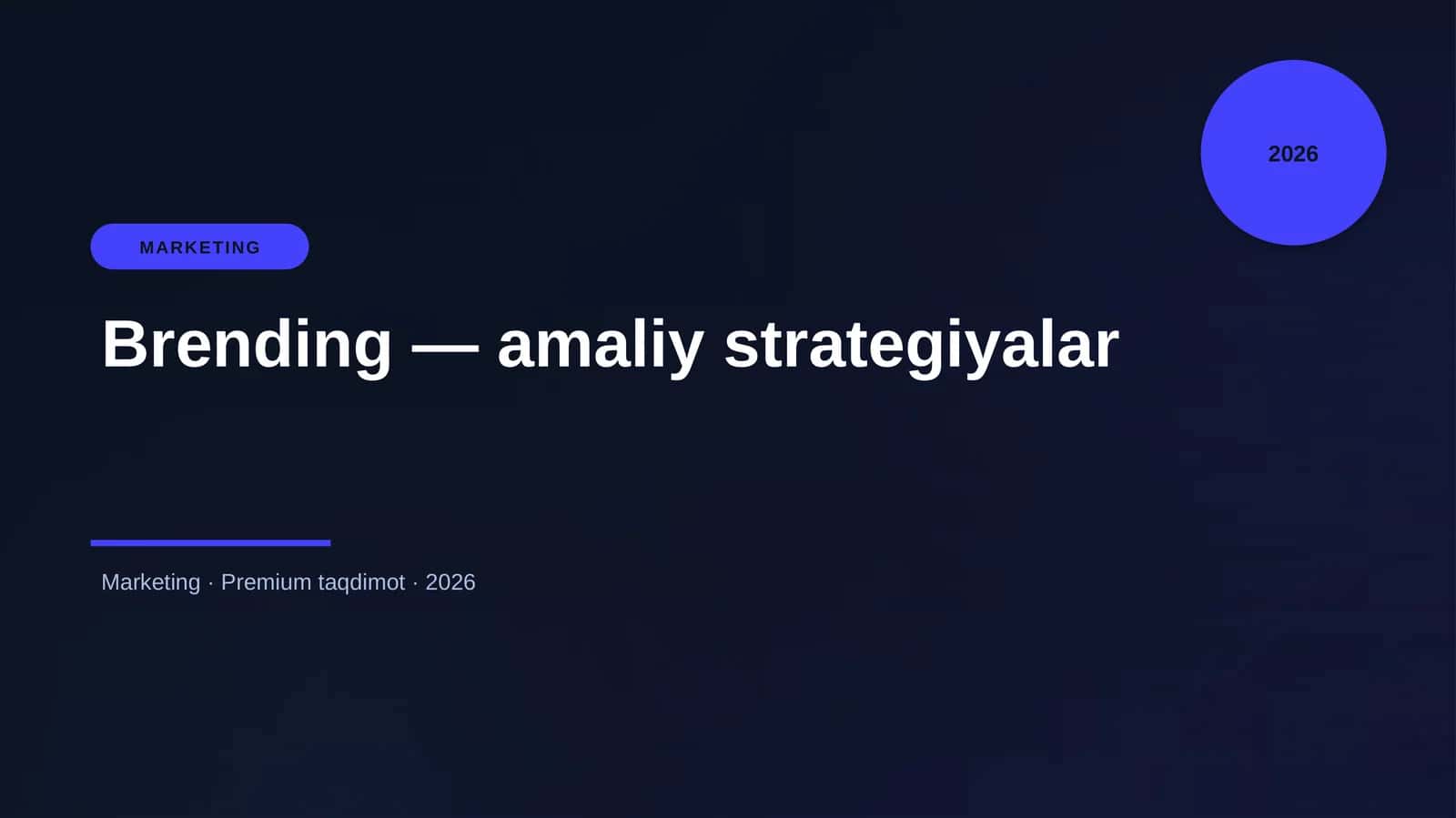 Brending — amaliy strategiyalar 1
