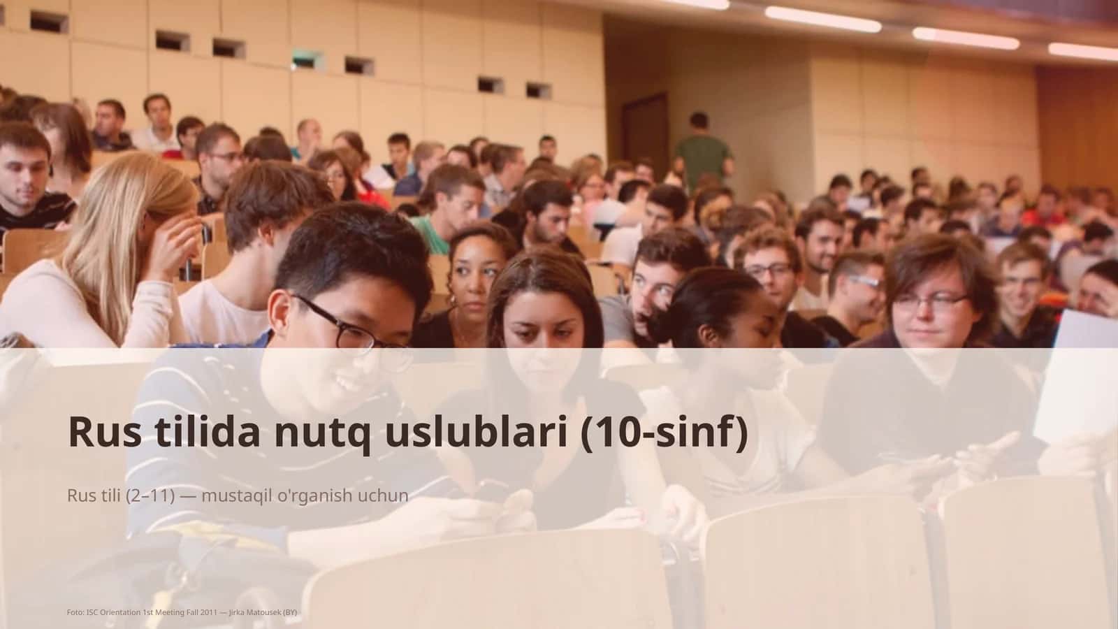 Rus tilida nutq uslublari (10-sinf) 1