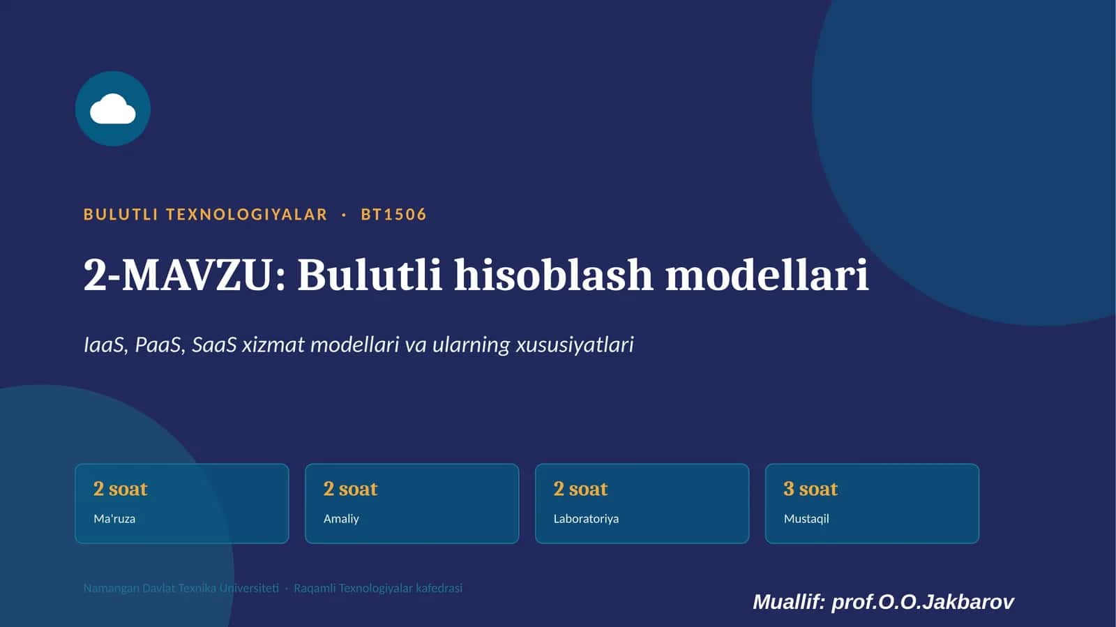 Bulutli Texnologiyalar · BT1506 1