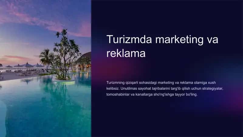 Turizmda marketing va reklama 1