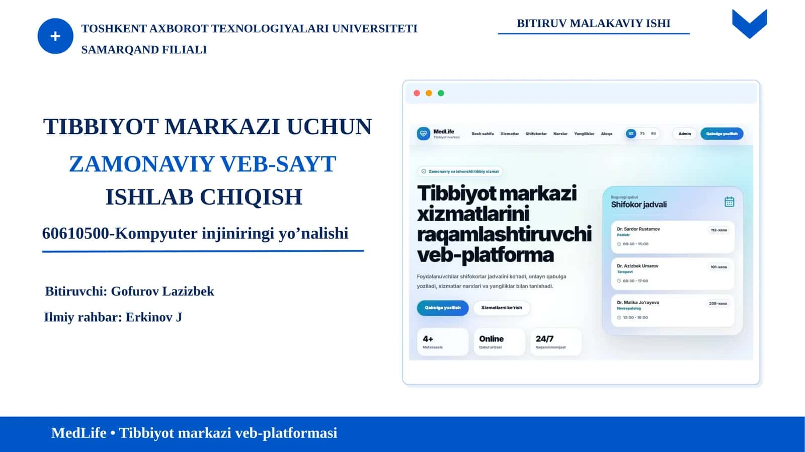 Tibbiyot markazi veb-platformasi 1