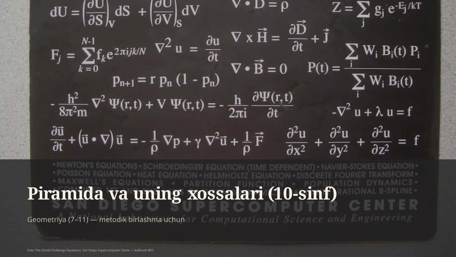 Piramida va uning xossalari (10-sinf) 1