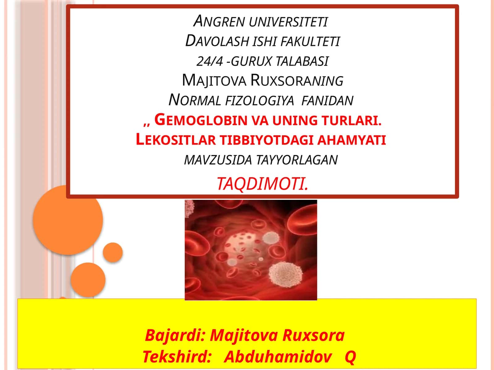 Gemoglobin va uning birikmalari 1