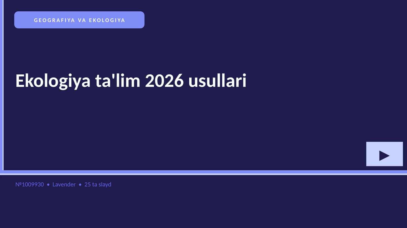 Ekologiya ta'lim 2026 usullari 1