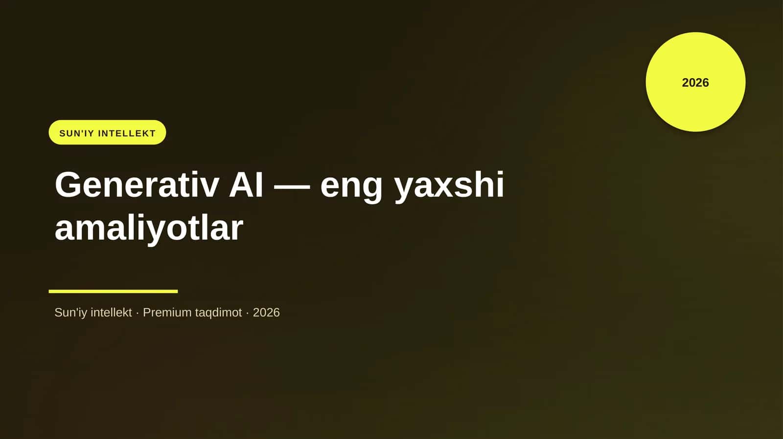 Generativ AI — eng yaxshi amaliyotlar 1