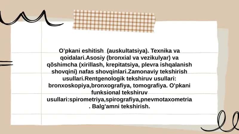 O’pkani eshitish (auskultatsiya). Texnika va qoidalari 1