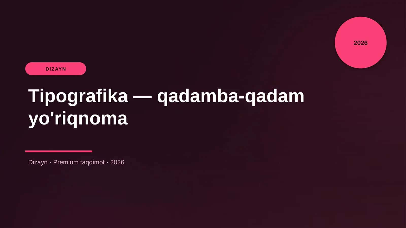 Tipografika — qadamba-qadam yo'riqnoma 1