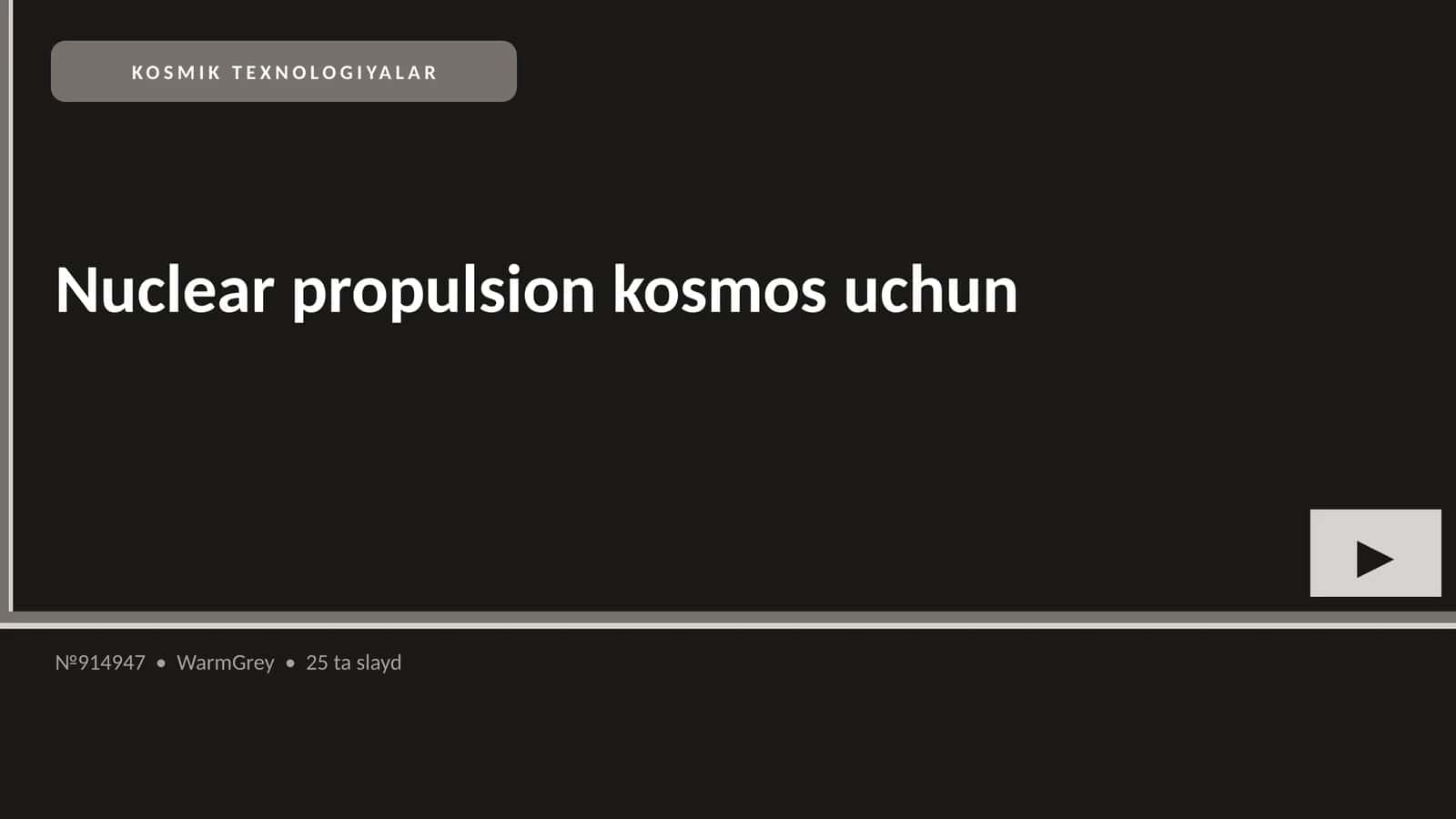 KOSMIK TEXNOLOGIYALAR 1