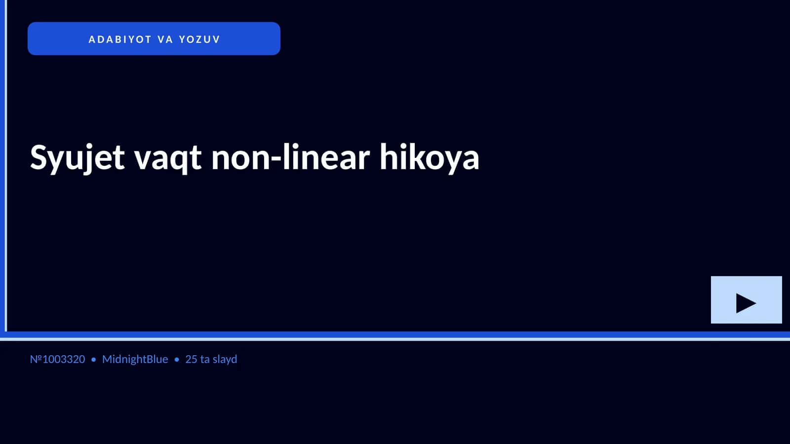 Syujet vaqt non-linear hikoya 1