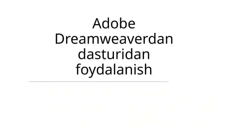 Adobe Dreamweaver