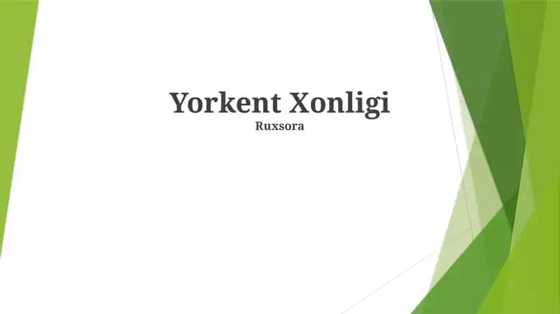 Yorkent Xonligi 1