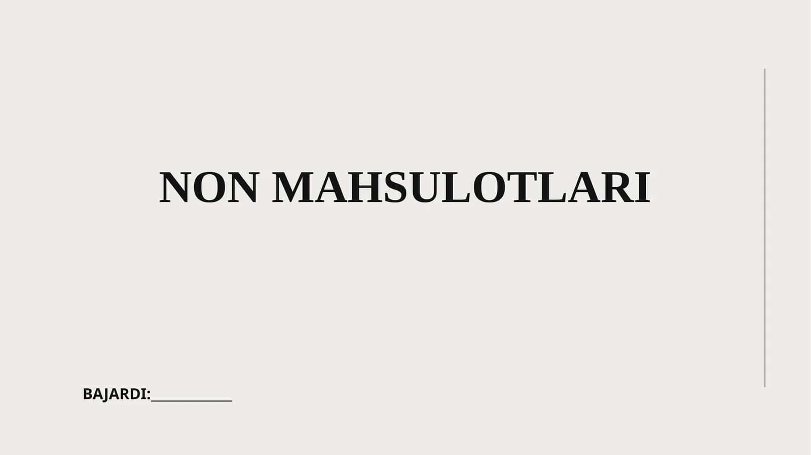 Non mahsulotlari 1