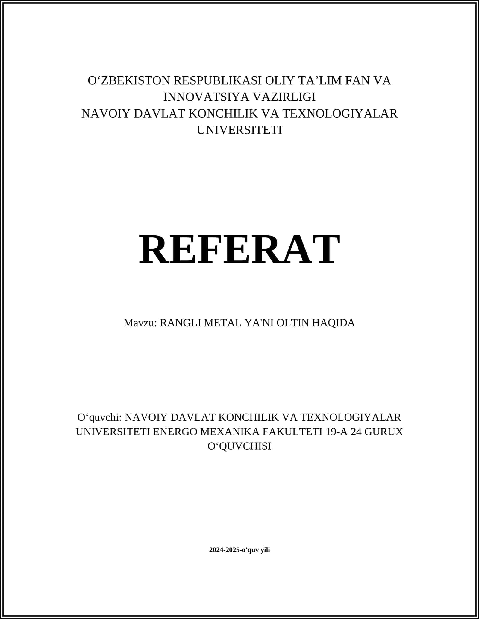 Oltin tarixi 1