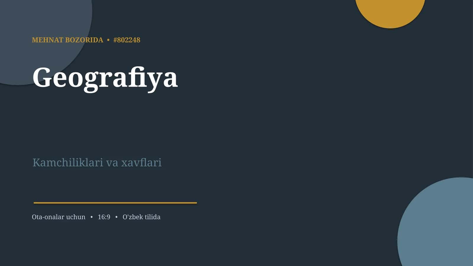 MEHNAT BOZORIDA • #802248 1