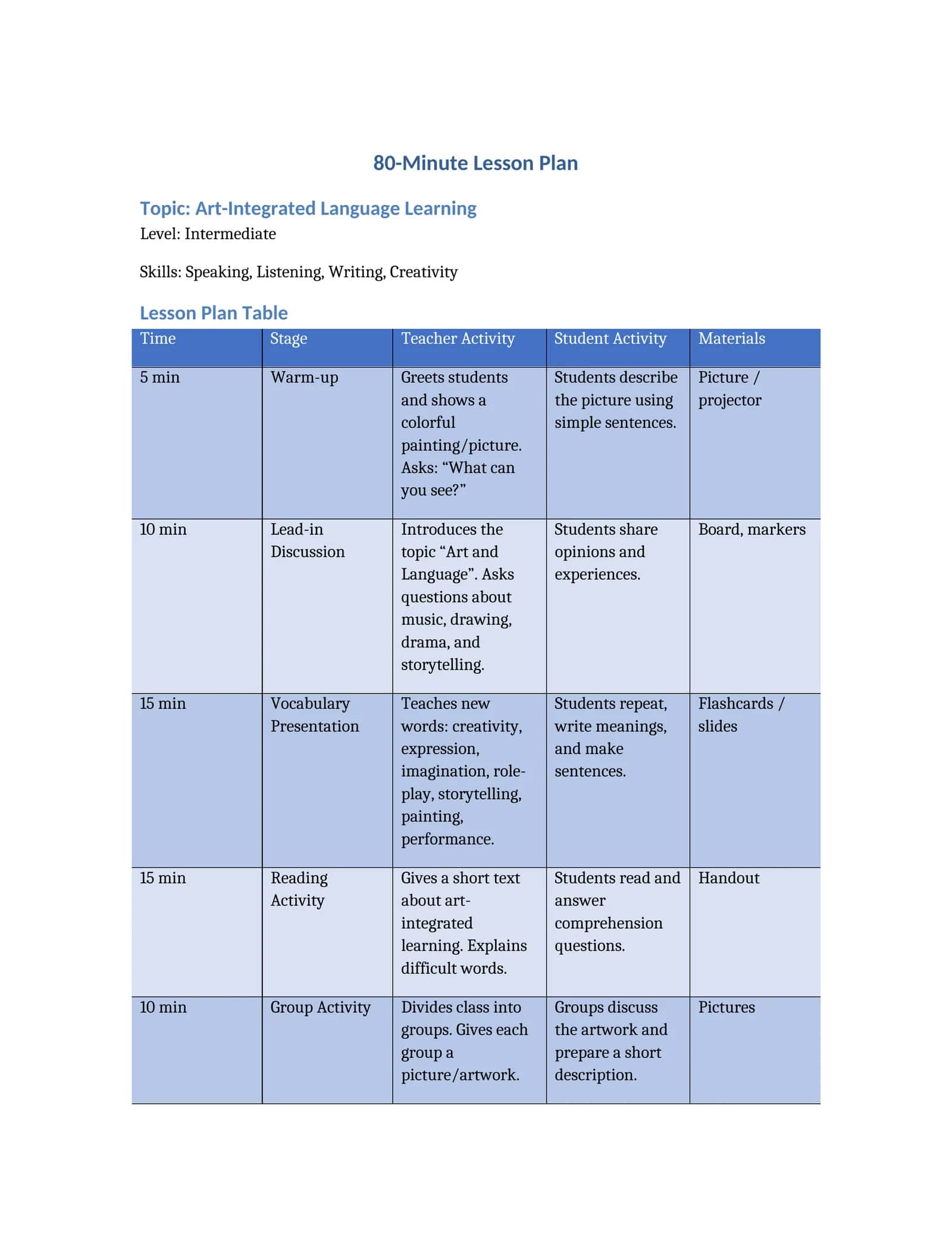 80-Minute Lesson Plan 1