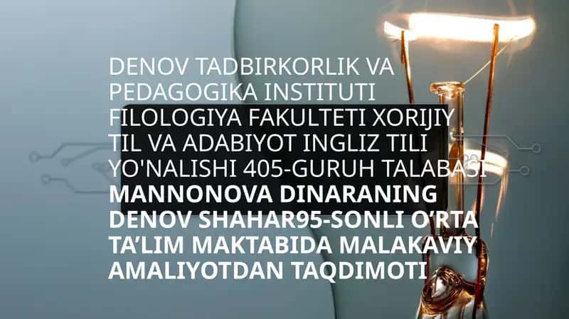Malakaviy Amaliyot 1