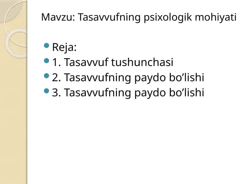 Tasavvufning psixologik mohiyati 1